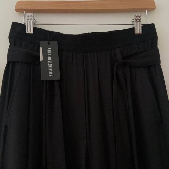 NWT Ann Demeulemeester Black Wide Leg Trousers - Picture 2 of 5